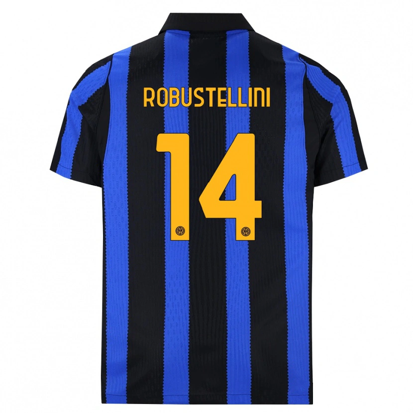 Danxen Kinder Chiara Robustellini #14 Schwarz Blau Gelb Heimtrikot Trikot 2026/27 T-Shirt
