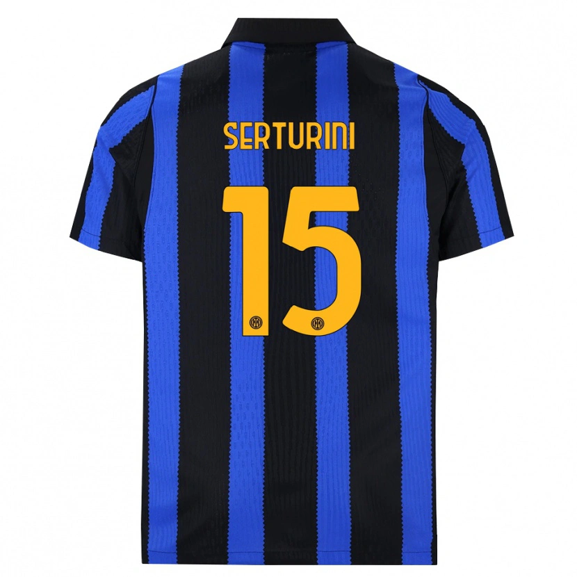 Danxen Kinder Annamaria Serturini #15 Schwarz Blau Gelb Heimtrikot Trikot 2026/27 T-Shirt