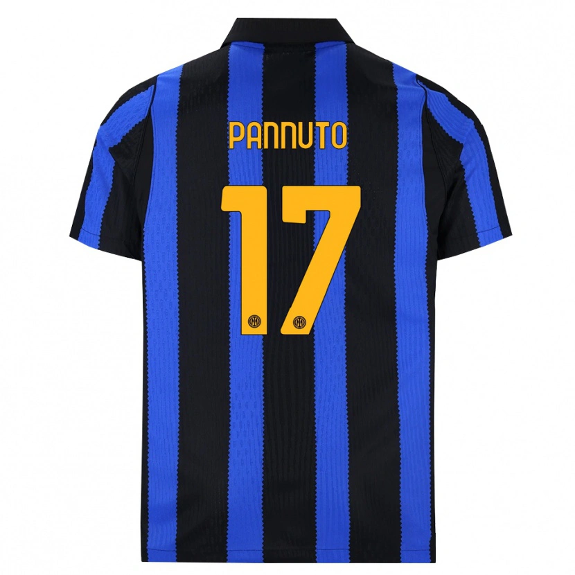Danxen Kinder Mattia Pannuto #17 Schwarz Blau Gelb Heimtrikot Trikot 2026/27 T-Shirt
