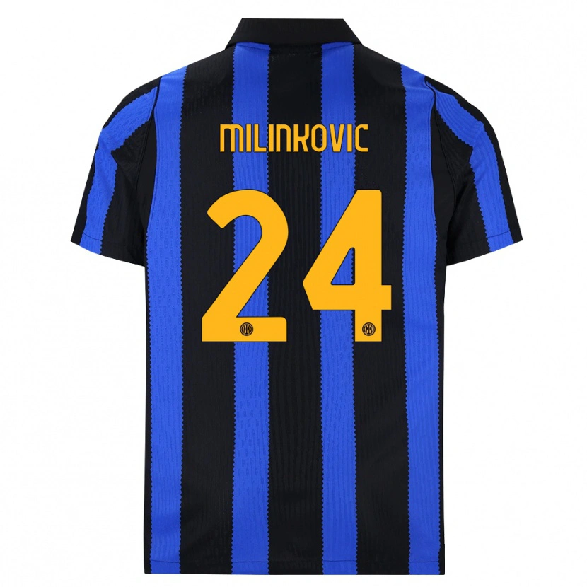 Danxen Kinder Marija Milinković #24 Schwarz Blau Gelb Heimtrikot Trikot 2026/27 T-Shirt