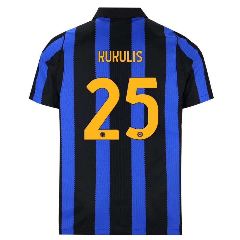 Danxen Kinder Roberts Kukulis #25 Schwarz Blau Gelb Heimtrikot Trikot 2026/27 T-Shirt