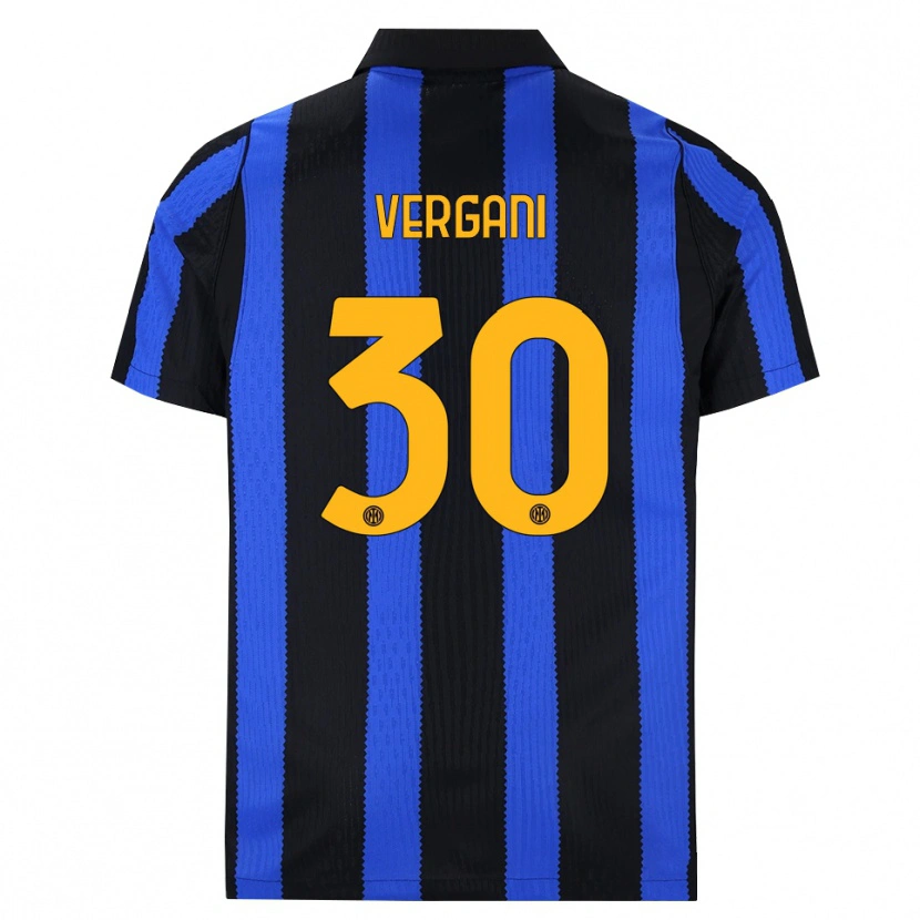 Danxen Kinder Bianca Vergani #30 Schwarz Blau Gelb Heimtrikot Trikot 2026/27 T-Shirt