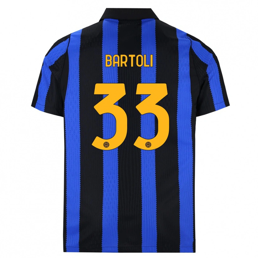 Danxen Kinder Elisa Bartoli #33 Schwarz Blau Gelb Heimtrikot Trikot 2026/27 T-Shirt