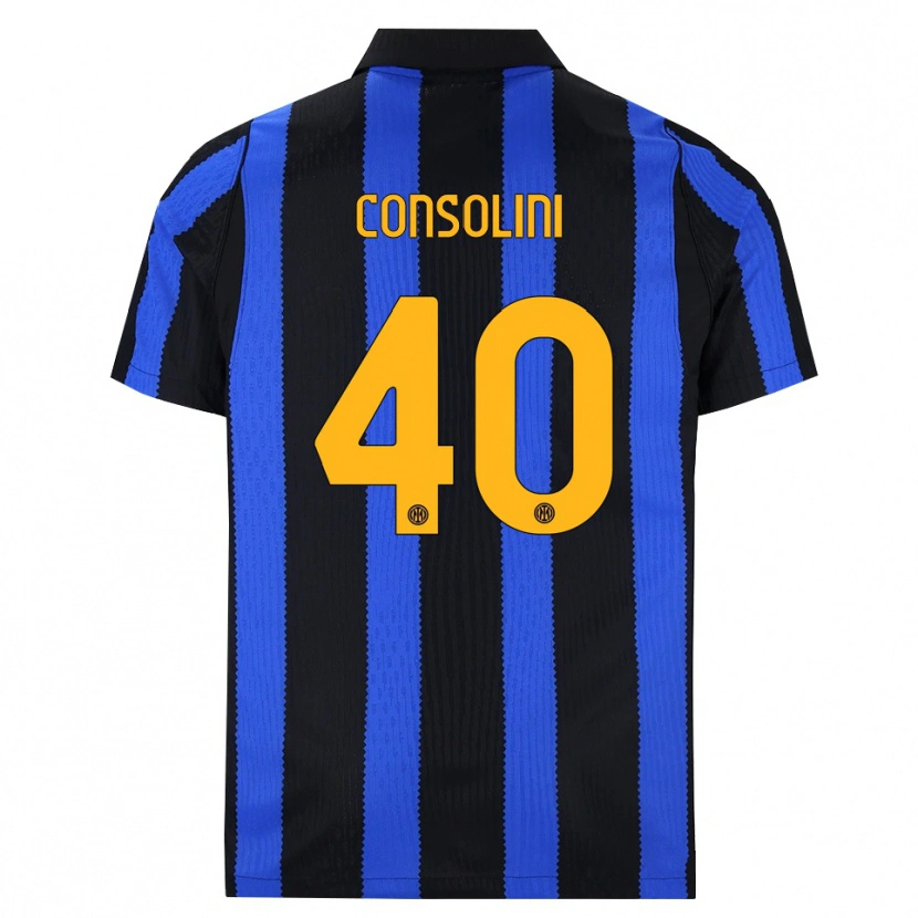 Danxen Kinder Lidia Consolini #40 Schwarz Blau Gelb Heimtrikot Trikot 2026/27 T-Shirt