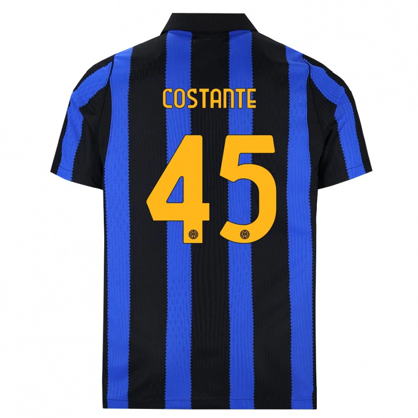 Danxen Kinder Umberto Costante #45 Schwarz Blau Gelb Heimtrikot Trikot 2026/27 T-Shirt