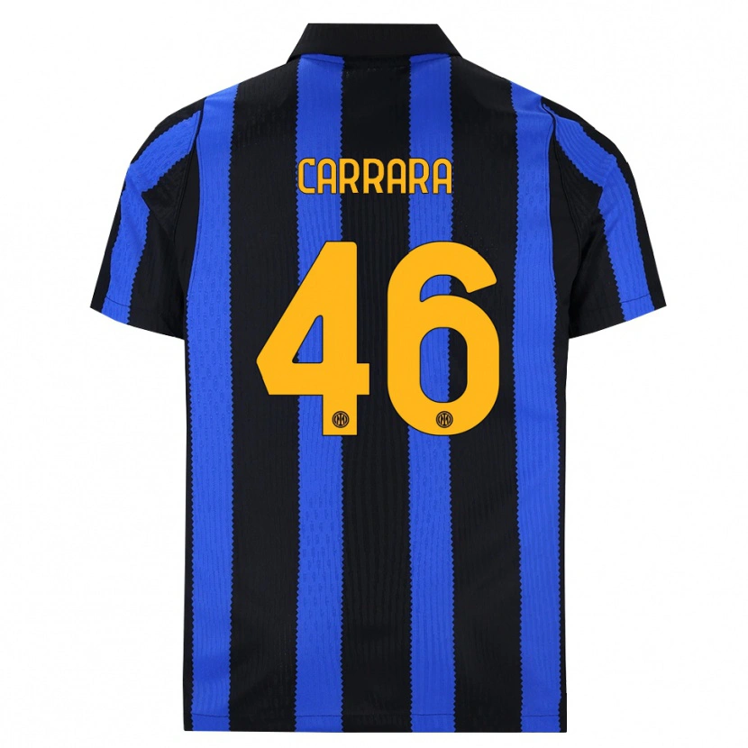 Danxen Kinder Cristian Carrara #46 Schwarz Blau Gelb Heimtrikot Trikot 2026/27 T-Shirt