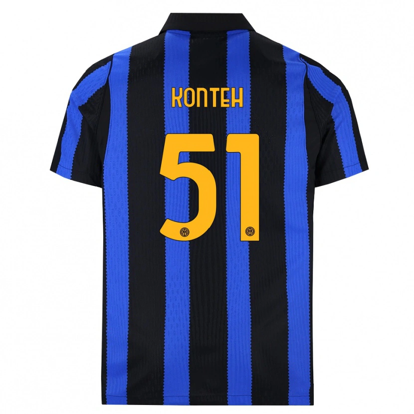 Danxen Kinder Amadou Konteh #51 Schwarz Blau Gelb Heimtrikot Trikot 2026/27 T-Shirt