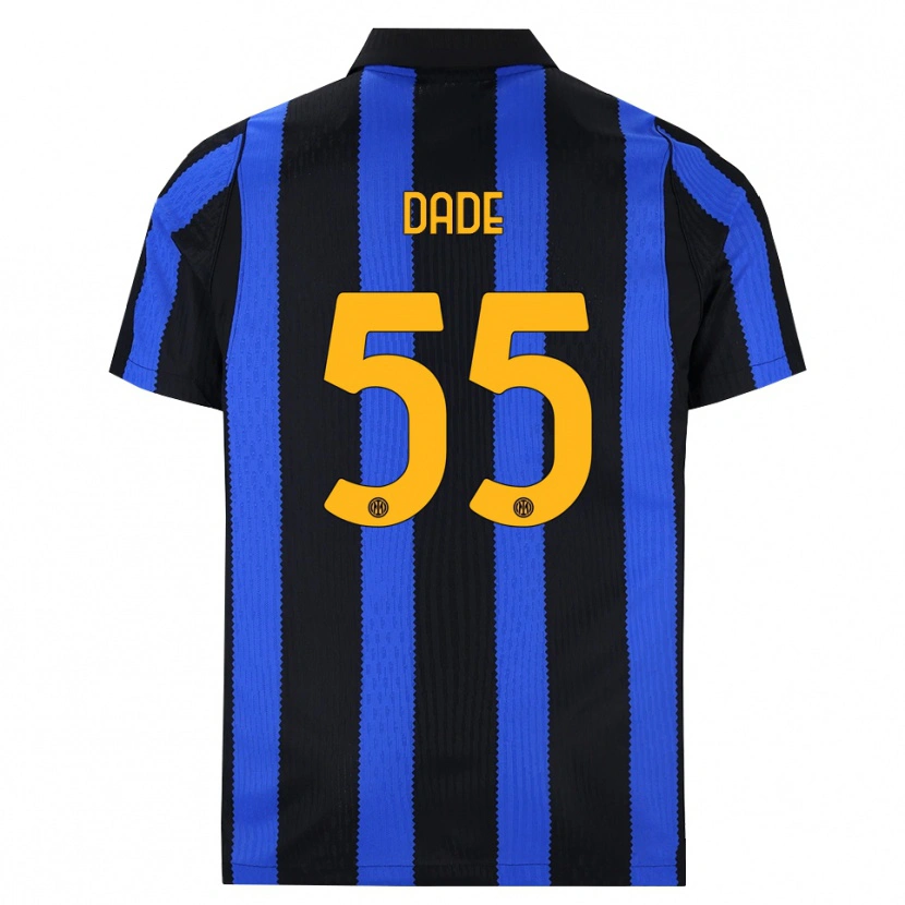 Danxen Kinder Emmanuel Dade #55 Schwarz Blau Gelb Heimtrikot Trikot 2026/27 T-Shirt