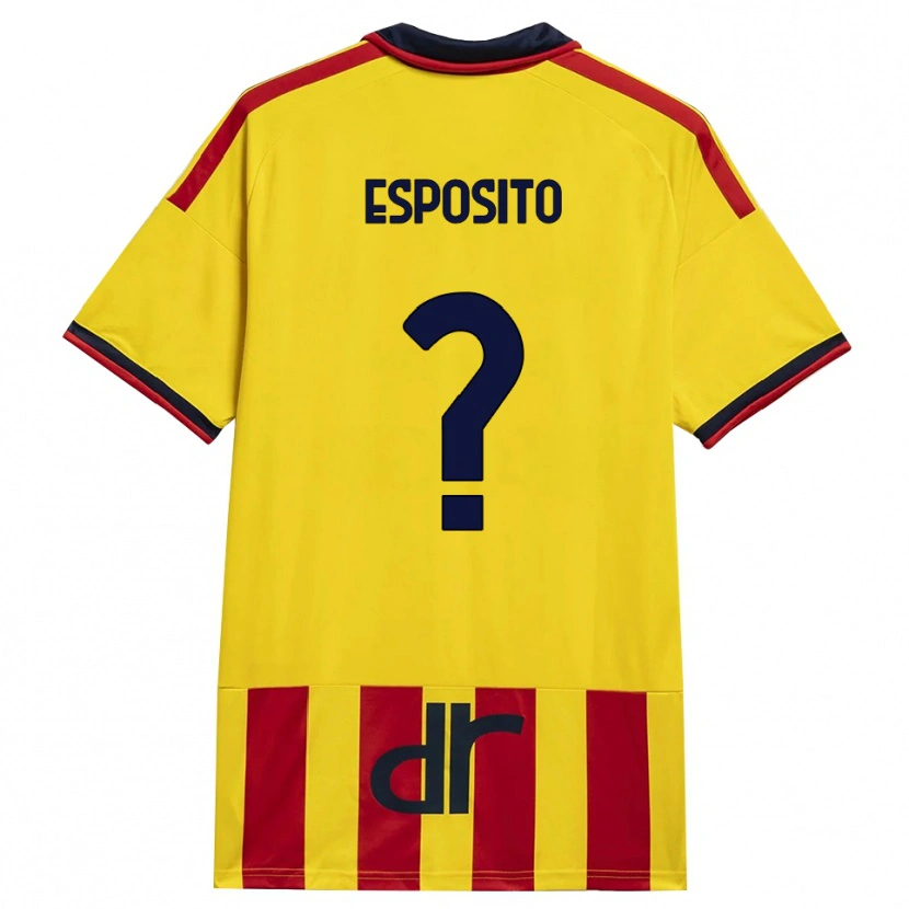 Danxen Kinder Sebastian Esposito #0 Gelb Rot Heimtrikot Trikot 2026/27 T-Shirt