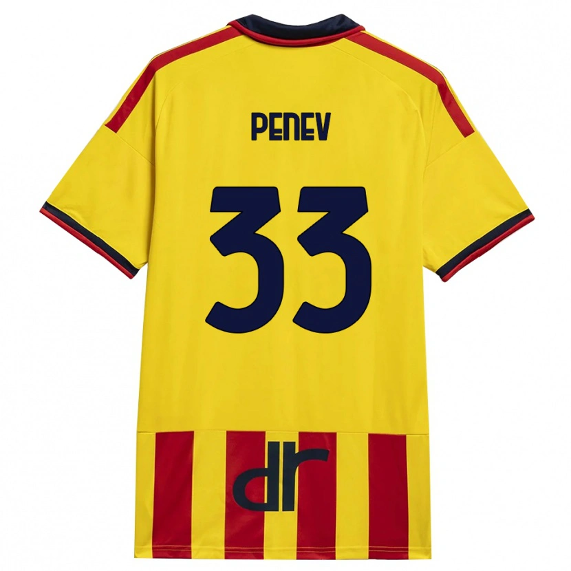 Danxen Kinder Plamen Penev #33 Gelb Rot Heimtrikot Trikot 2026/27 T-Shirt