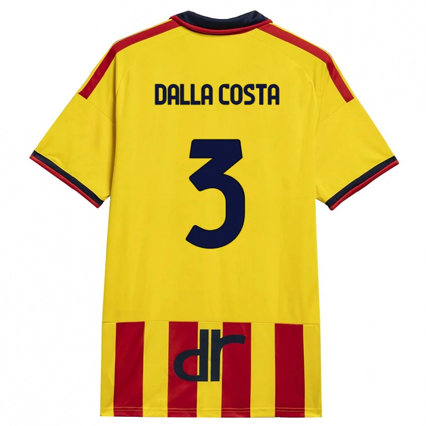 Danxen Kinder Luca Dalla Costa #3 Gelb Rot Heimtrikot Trikot 2026/27 T-Shirt