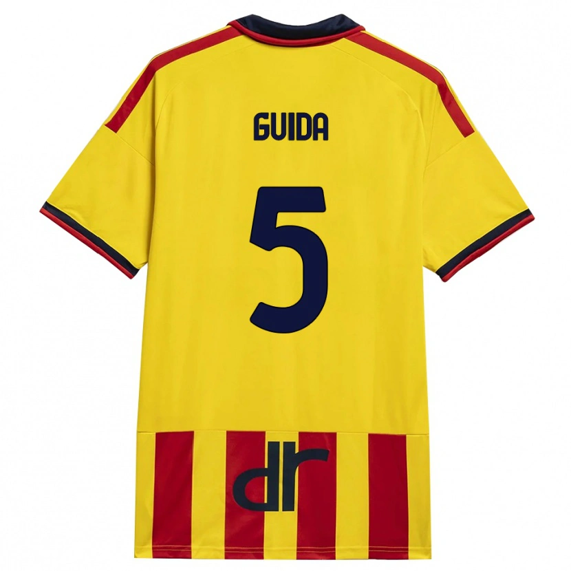 Danxen Kinder Francesco Guida #5 Gelb Rot Heimtrikot Trikot 2026/27 T-Shirt