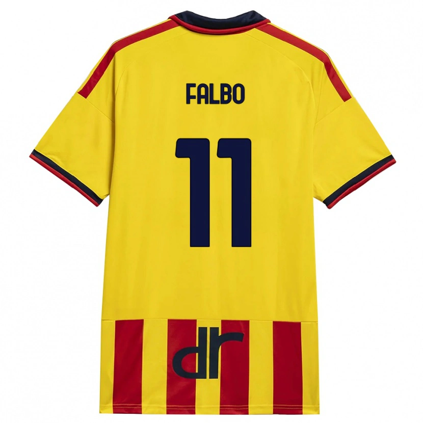 Danxen Kinder Antonio Falbo #11 Gelb Rot Heimtrikot Trikot 2026/27 T-Shirt