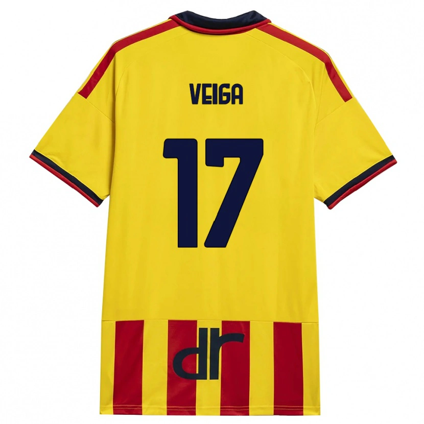 Danxen Kinder Danilo Veiga #17 Gelb Rot Heimtrikot Trikot 2026/27 T-Shirt