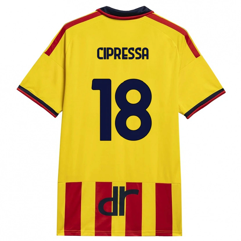 Danxen Kinder Lorenzo Cipressa #18 Gelb Rot Heimtrikot Trikot 2026/27 T-Shirt
