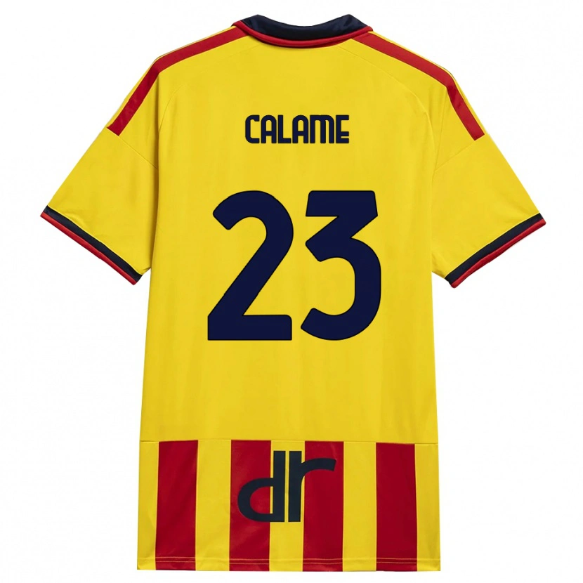 Danxen Kinder Marouane Calame #23 Gelb Rot Heimtrikot Trikot 2026/27 T-Shirt