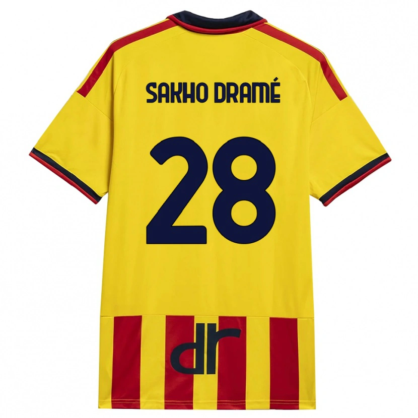 Danxen Kinder Samba Sakho Dramé #28 Gelb Rot Heimtrikot Trikot 2026/27 T-Shirt