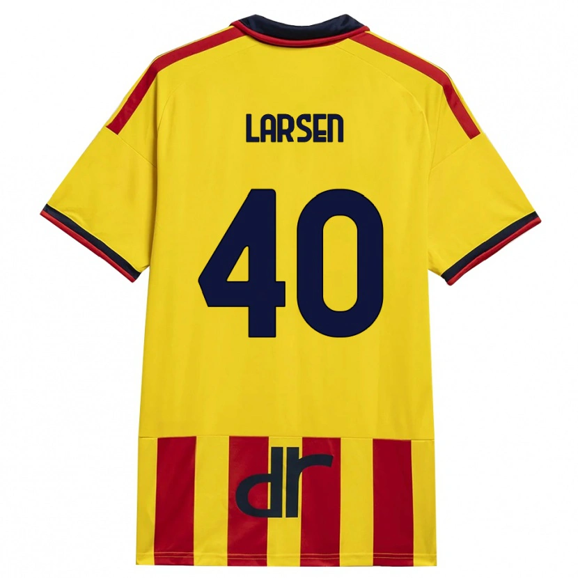 Danxen Kinder Emil Larsen #40 Gelb Rot Heimtrikot Trikot 2026/27 T-Shirt