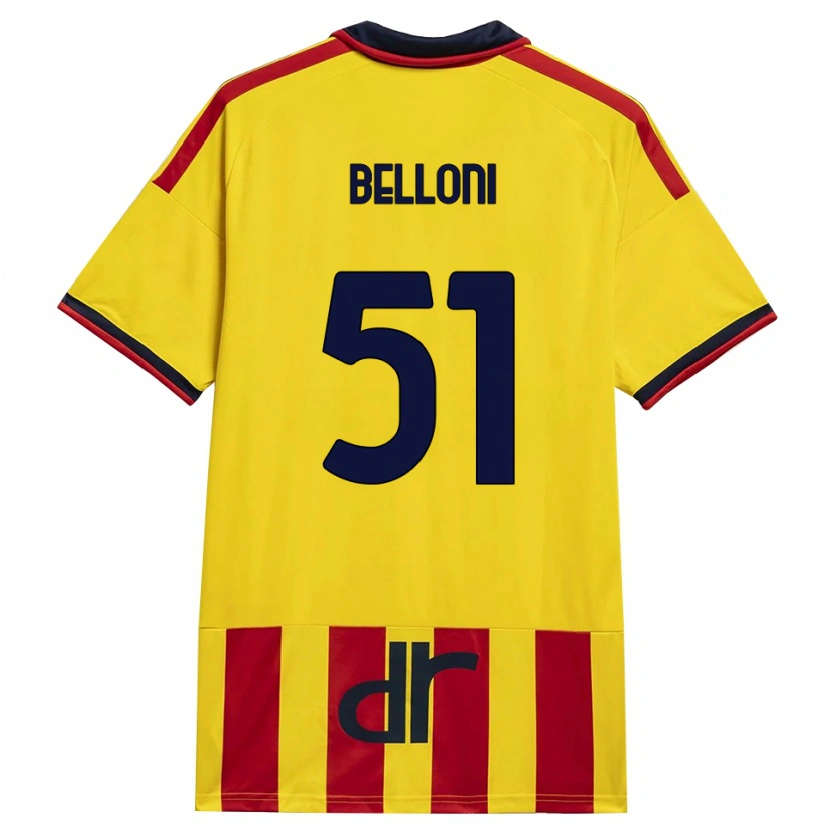 Danxen Kinder Giacomo Belloni #51 Gelb Rot Heimtrikot Trikot 2026/27 T-Shirt
