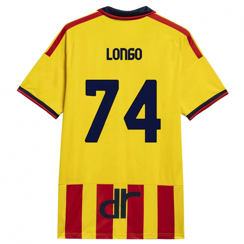 Danxen Kinder Francesco Longo #74 Gelb Rot Heimtrikot Trikot 2026/27 T-Shirt