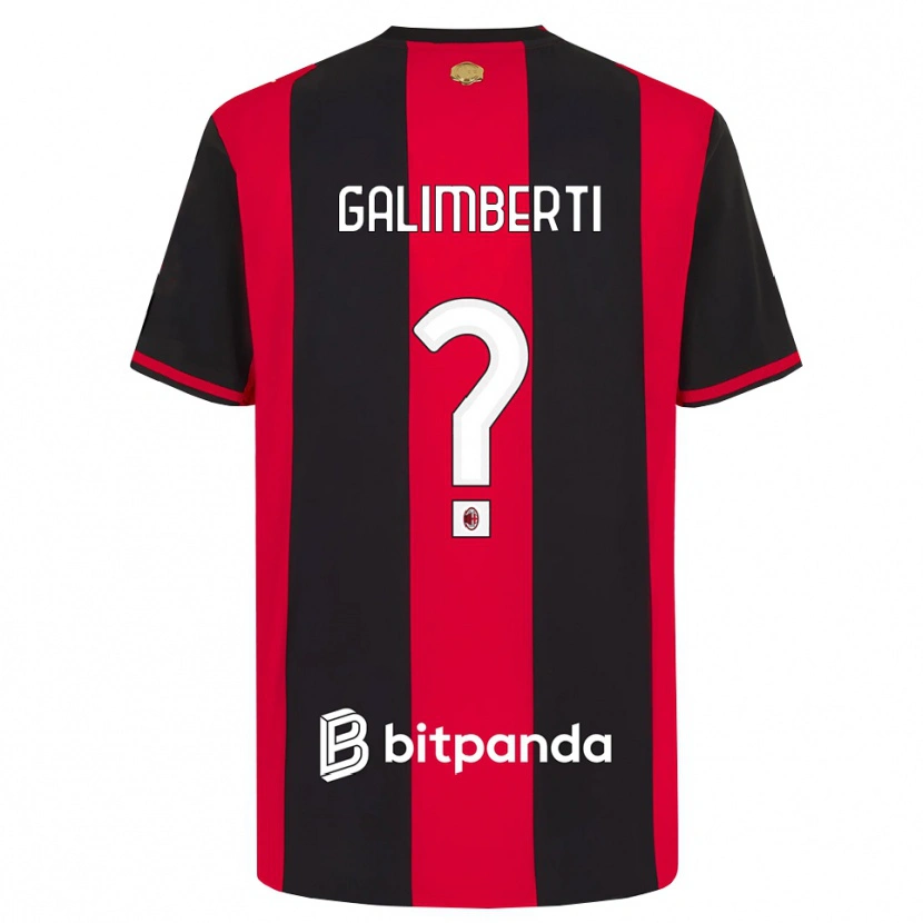 Danxen Kinder Vittorio Galimberti #0 Rot Schwarz Weiß Heimtrikot Trikot 2026/27 T-Shirt