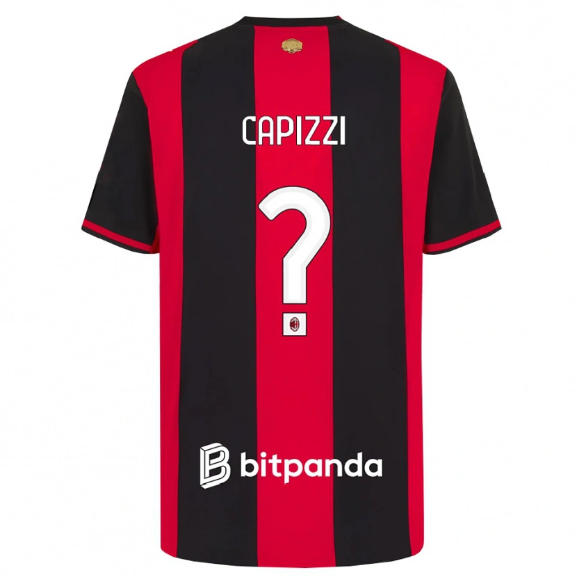 Danxen Kinder Edoardo Capizzi #0 Rot Schwarz Weiß Heimtrikot Trikot 2026/27 T-Shirt