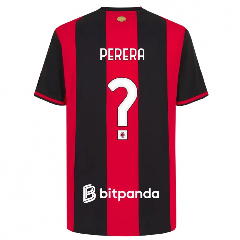 Danxen Kinder Nirash Raffaello Perera #0 Rot Schwarz Weiß Heimtrikot Trikot 2026/27 T-Shirt