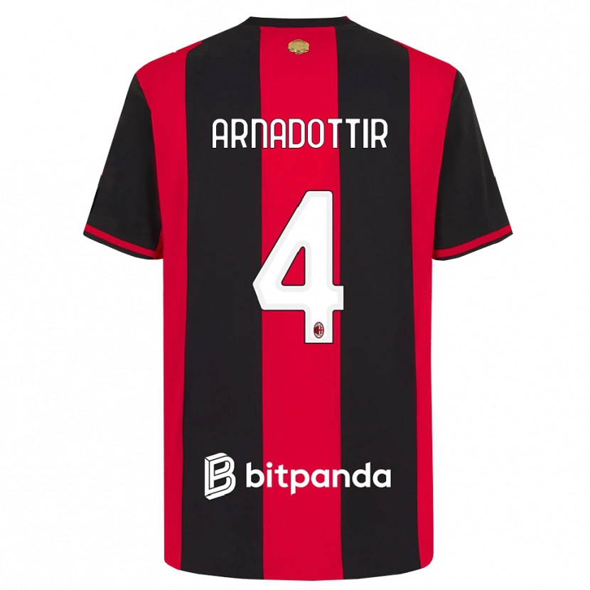 Danxen Kinder Guony Arnadottir #4 Rot Schwarz Weiß Heimtrikot Trikot 2026/27 T-Shirt