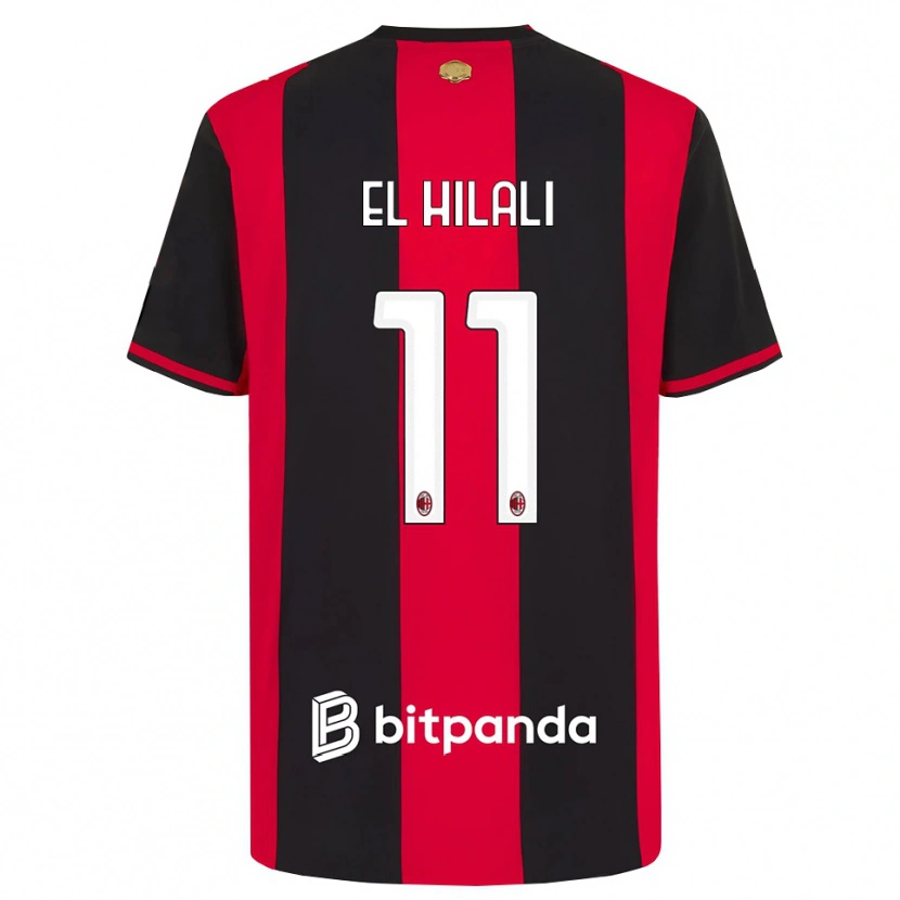 Danxen Kinder Youns El Hilali #11 Rot Schwarz Weiß Heimtrikot Trikot 2026/27 T-Shirt