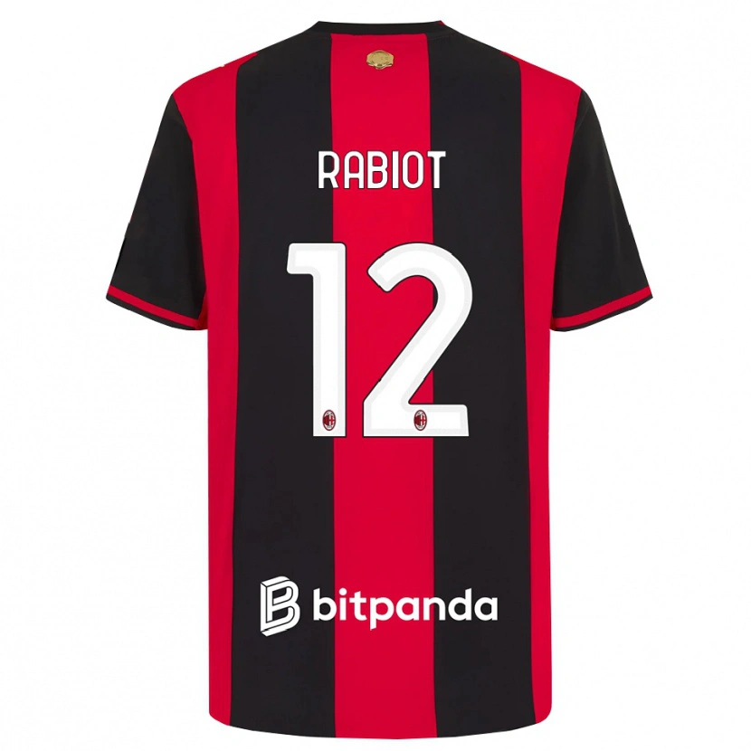 Danxen Kinder Adrien Rabiot #12 Rot Schwarz Weiß Heimtrikot Trikot 2026/27 T-Shirt