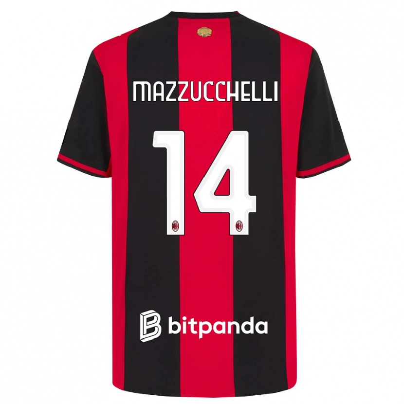 Danxen Kinder Paolo Mazzucchelli #14 Rot Schwarz Weiß Heimtrikot Trikot 2026/27 T-Shirt