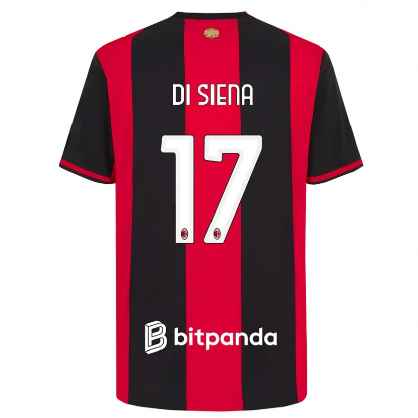 Danxen Kinder Andrea Di Siena #17 Rot Schwarz Weiß Heimtrikot Trikot 2026/27 T-Shirt