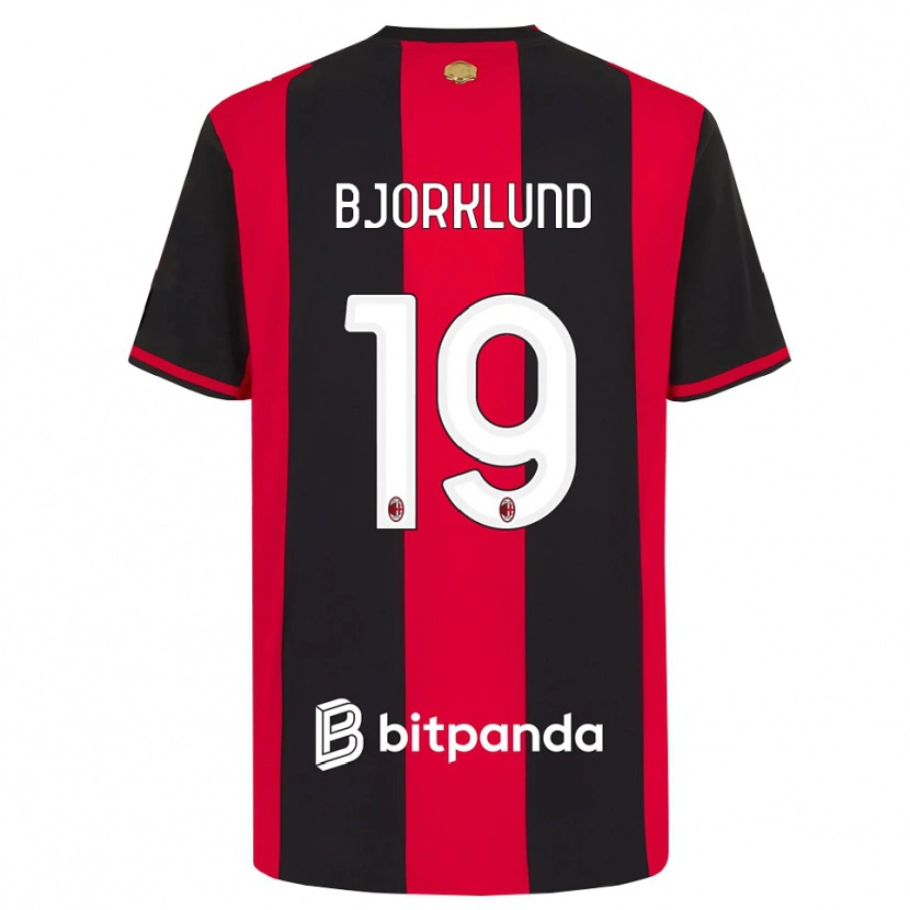 Danxen Kinder Lukas Bjorklund #19 Rot Schwarz Weiß Heimtrikot Trikot 2026/27 T-Shirt
