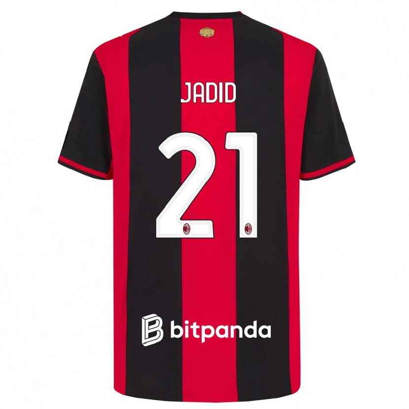 Danxen Kinder Akram Jadid #21 Rot Schwarz Weiß Heimtrikot Trikot 2026/27 T-Shirt