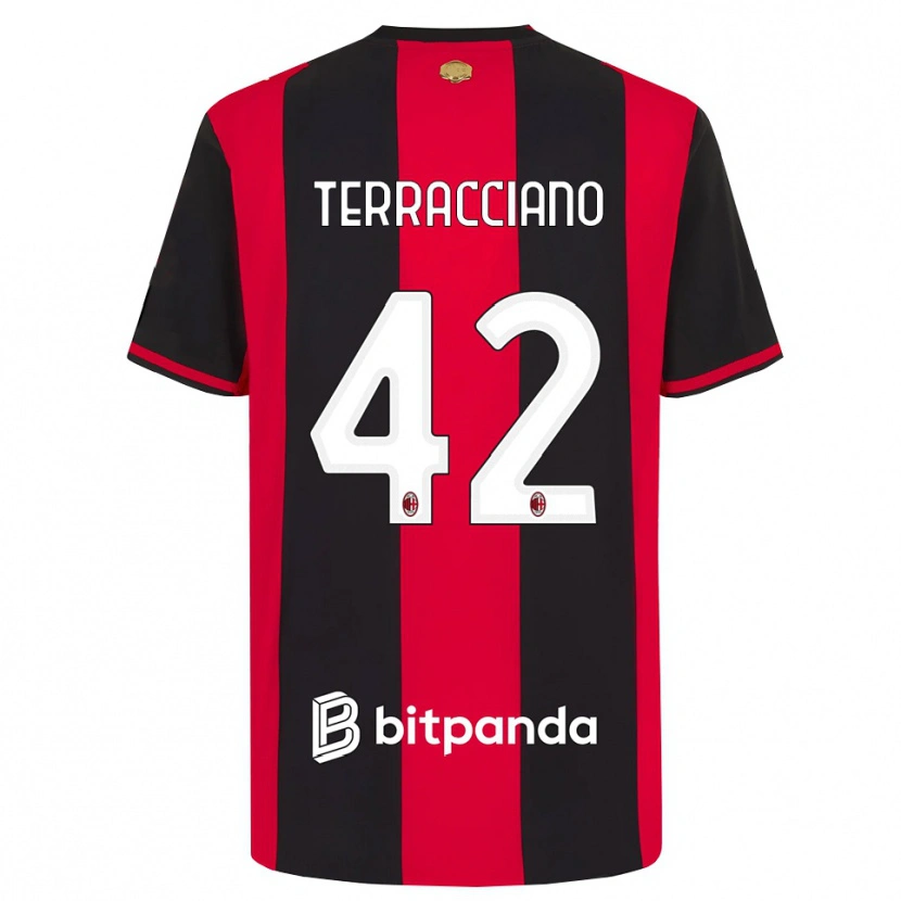 Danxen Kinder Filippo Terracciano #42 Rot Schwarz Weiß Heimtrikot Trikot 2026/27 T-Shirt