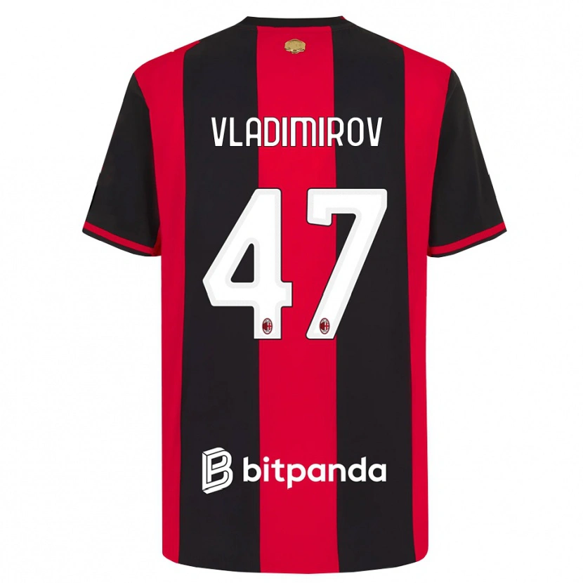 Danxen Kinder Valeri Vladimirov #47 Rot Schwarz Weiß Heimtrikot Trikot 2026/27 T-Shirt