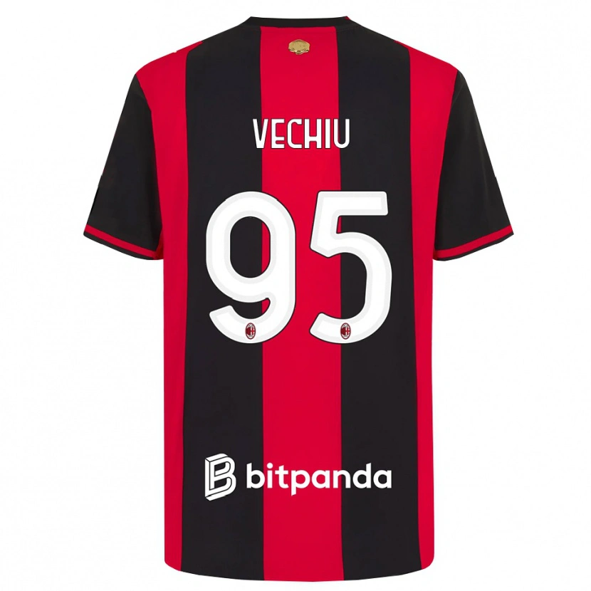 Danxen Kinder Christian Vechiu #95 Rot Schwarz Weiß Heimtrikot Trikot 2026/27 T-Shirt