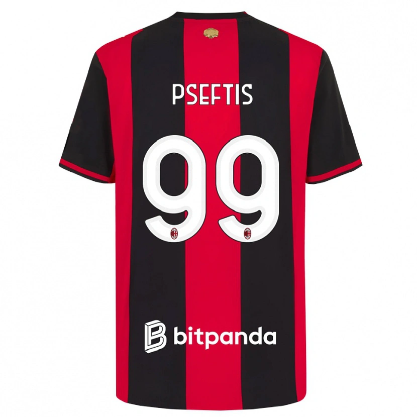 Danxen Kinder Fotios Pseftis #99 Rot Schwarz Weiß Heimtrikot Trikot 2026/27 T-Shirt