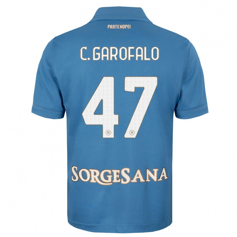 Danxen Kinder Christian Garofalo #47 Nebelblau Weiß Heimtrikot Trikot 2026/27 T-Shirt