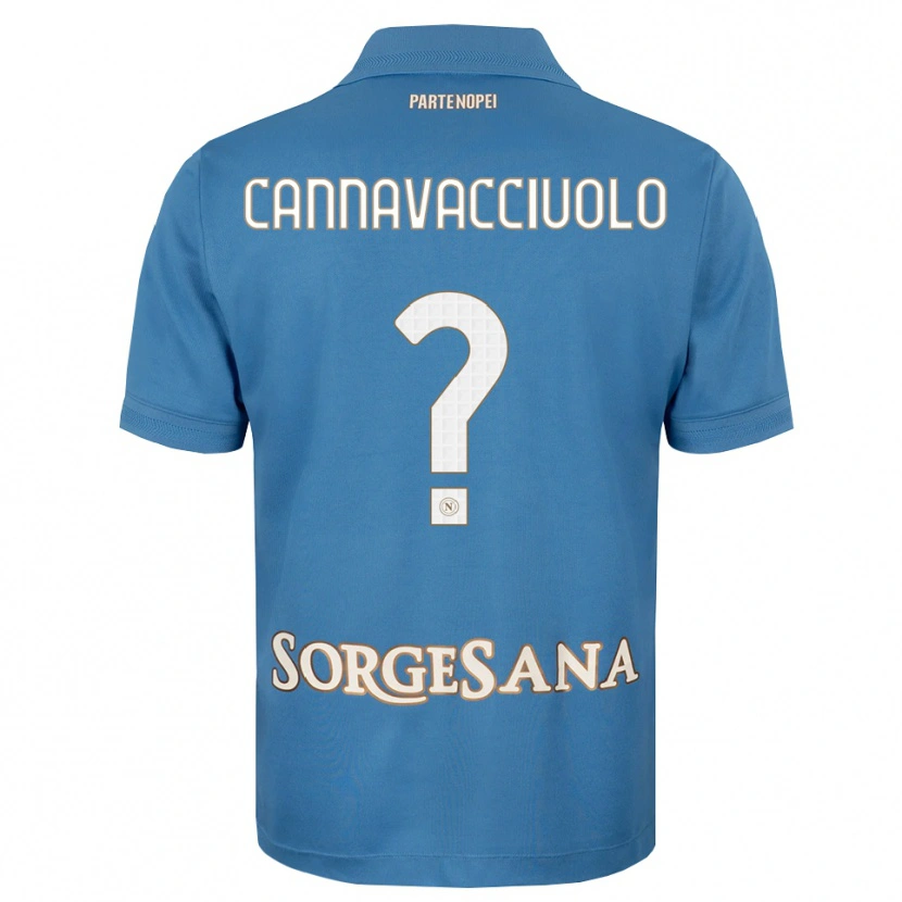 Danxen Kinder Luigi Pio Cannavacciuolo #0 Nebelblau Weiß Heimtrikot Trikot 2026/27 T-Shirt