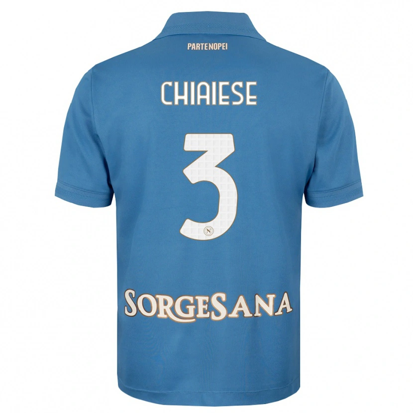 Danxen Kinder Riccardo Chiaiese #3 Nebelblau Weiß Heimtrikot Trikot 2026/27 T-Shirt