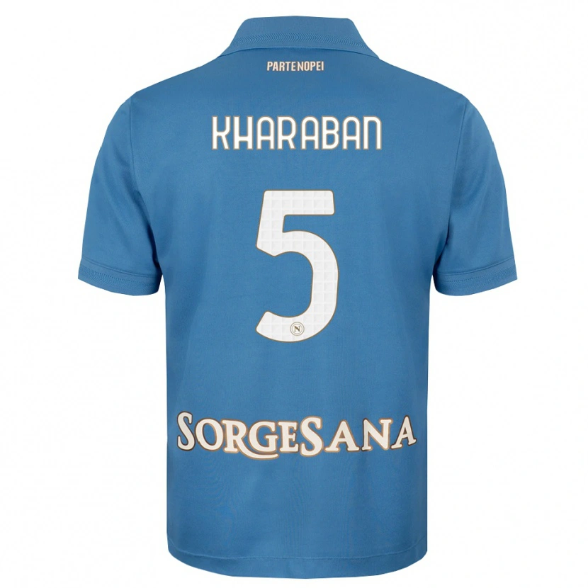 Danxen Kinder Vitaliy Kharaban #5 Nebelblau Weiß Heimtrikot Trikot 2026/27 T-Shirt