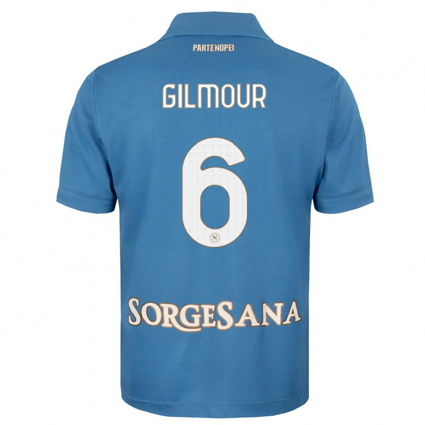 Danxen Kinder Billy Gilmour #6 Nebelblau Weiß Heimtrikot Trikot 2026/27 T-Shirt