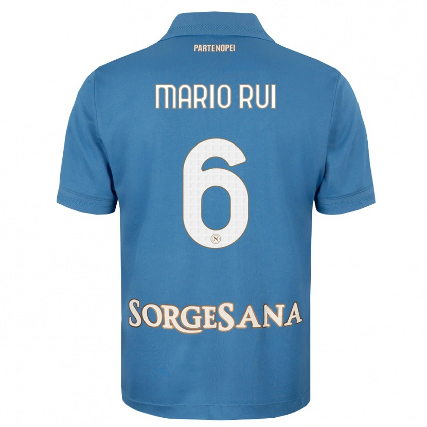 Danxen Kinder Mario Rui #6 Nebelblau Weiß Heimtrikot Trikot 2026/27 T-Shirt