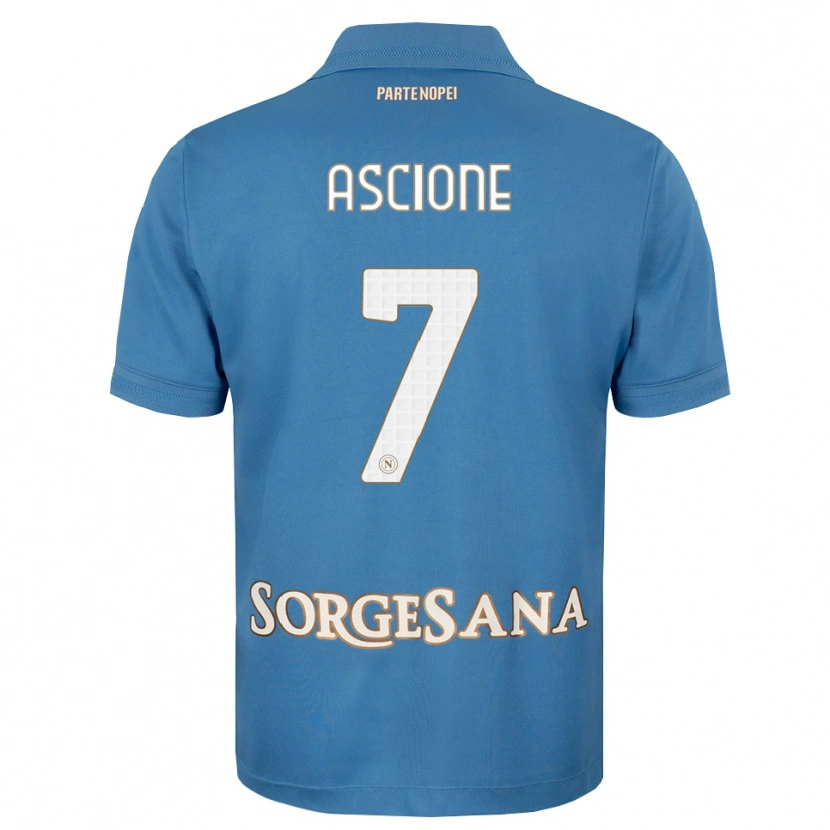 Danxen Kinder Simone Ascione #7 Nebelblau Weiß Heimtrikot Trikot 2026/27 T-Shirt