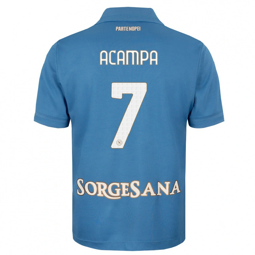 Danxen Kinder Davide Acampa #7 Nebelblau Weiß Heimtrikot Trikot 2026/27 T-Shirt