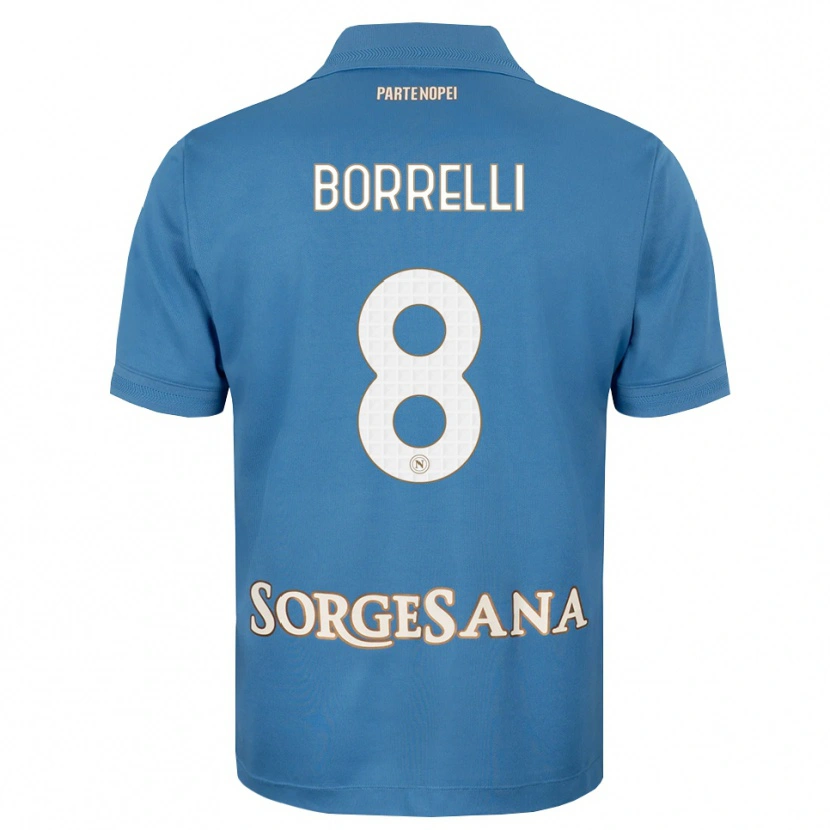 Danxen Kinder Ciro Borrelli #8 Nebelblau Weiß Heimtrikot Trikot 2026/27 T-Shirt