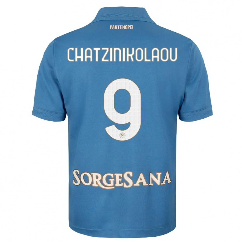 Danxen Kinder Despoina Chatzinikolaou #9 Nebelblau Weiß Heimtrikot Trikot 2026/27 T-Shirt