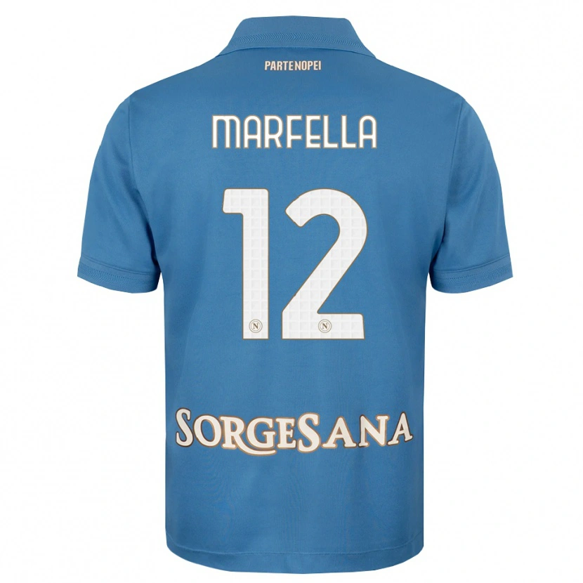 Danxen Kinder Davide Marfella #12 Nebelblau Weiß Heimtrikot Trikot 2026/27 T-Shirt