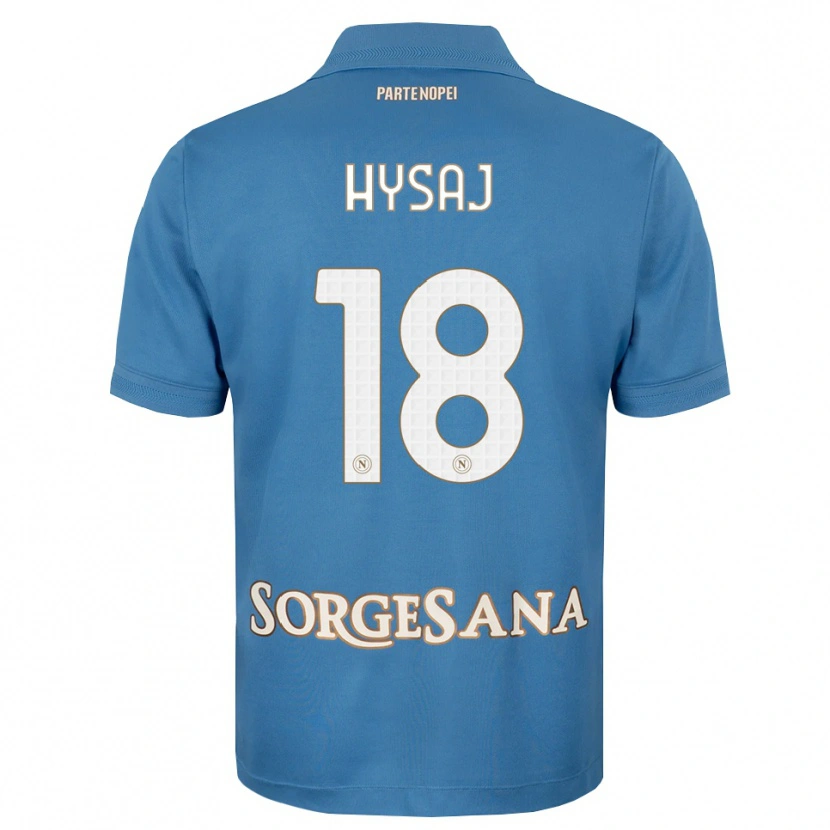 Danxen Kinder Daniel Hysaj #18 Nebelblau Weiß Heimtrikot Trikot 2026/27 T-Shirt